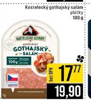 Kostelecký gothajský salám plátky 100 g 