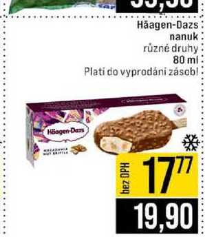 Häagen-Dazs nanuk různé druhy 80 ml