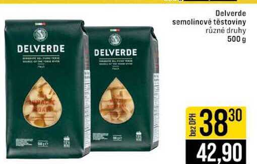 Delverde semolinové těstoviny různé druhy 500 g 
