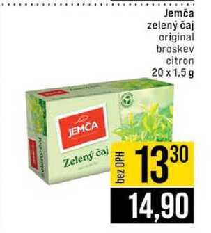 Jemča zelený čaj original broskev citron 20 x 1,5 g 