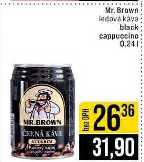 Mr. Brown ledová káva black cappuccino 0,24l
