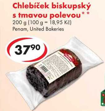 Chlebíček biskupský s tmavou polevou, 200 g