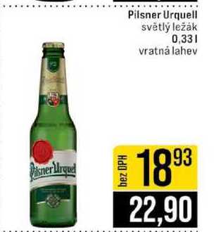 Pilsner Urquell světlý ležák 0,33l
