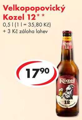 Velkopopovický Kozel 12, 0,5 l