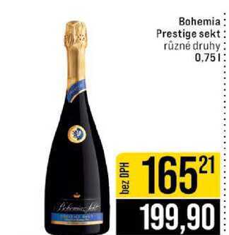 Bohemia Prestige sekt různé druhy 0,75l
