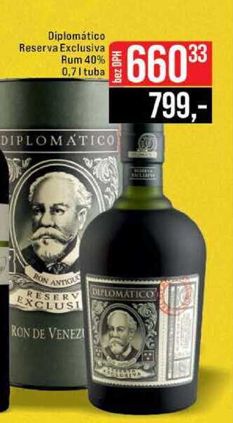 Diplomático Reserva Exclusiva Rum 40% 0,7l