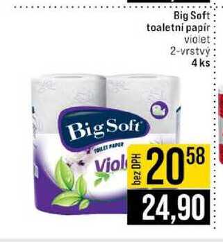 Big Soft toaletni papír violet 2-vrstvý 4ks