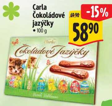 Carla Čokoládové jazýčky, 100 g 