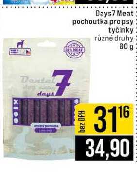 Days7 Meat pochoutka pro psy tyčinky různé druhy 80 g