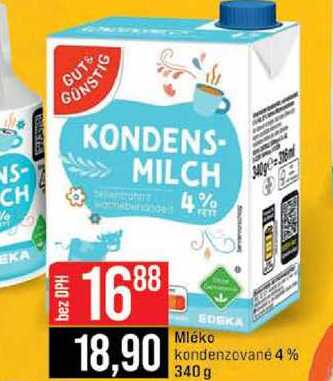 Mléko kondenzovane 4% 340g 