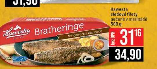 Hawesta sledové filety pečené v marinádě 500 g 