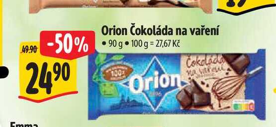 Orion Čokoláda na vaření  90 g