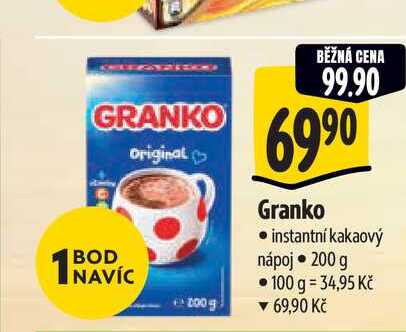   Granko instantní kakaový nápoj 200 g 