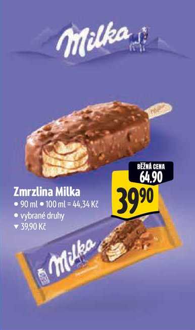 Zmrzlina Milka, 90 ml 
