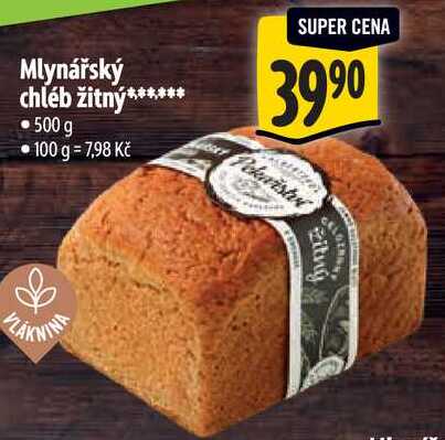 Mlynářský chléb žitný, 500 g
