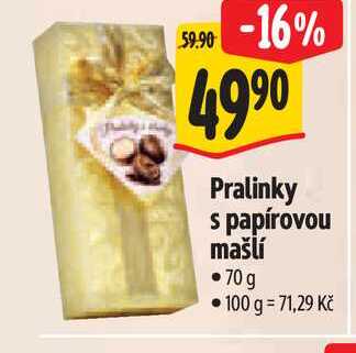   Pralinky s papírovou mašlí 70 g  