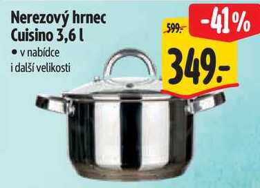 Nerezový hrnec Cuisino 3,6 l
