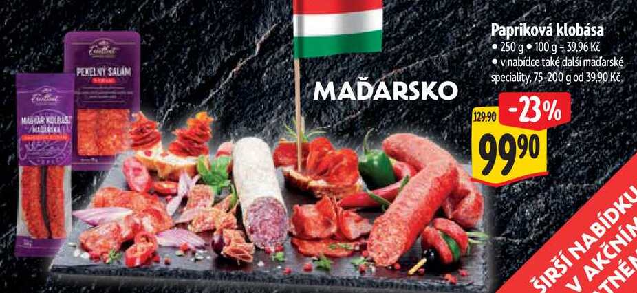 Papriková klobása, 250 g