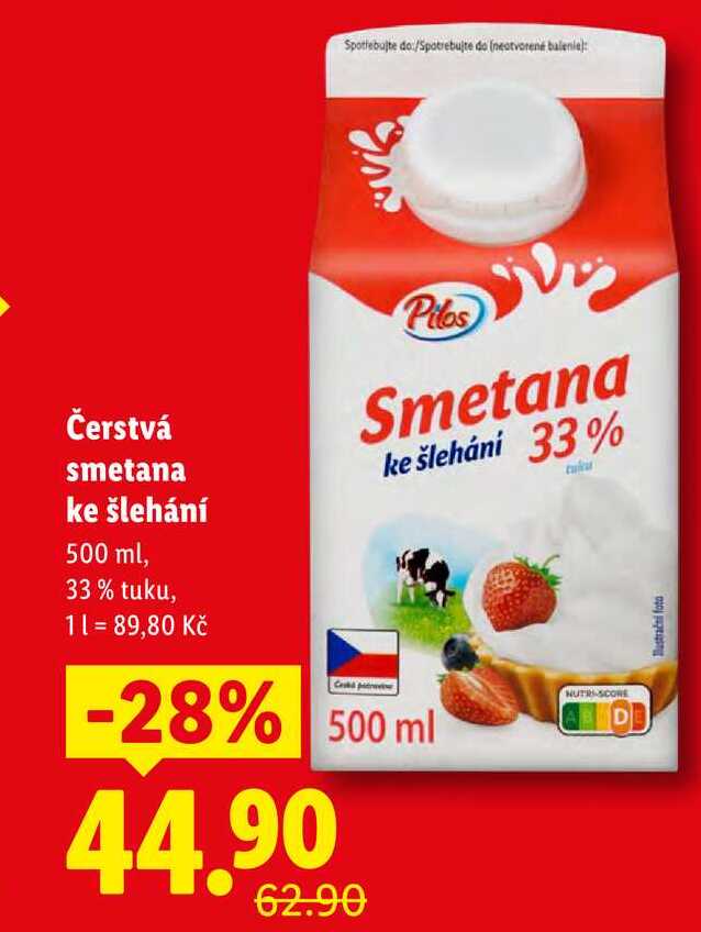 Čerstvá smetana ke šlehání, 500 ml