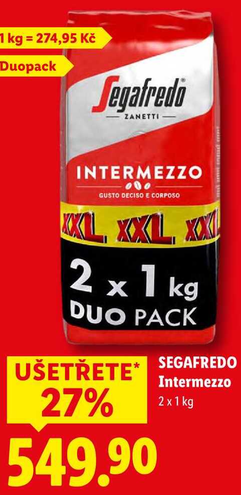SEGAFREDO Intermezzo, 2x 1 kg