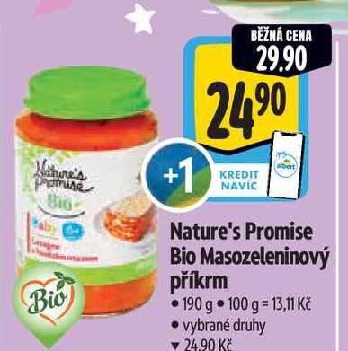   Nature's Promise Bio Masozeleninový příkrm 190 g 
