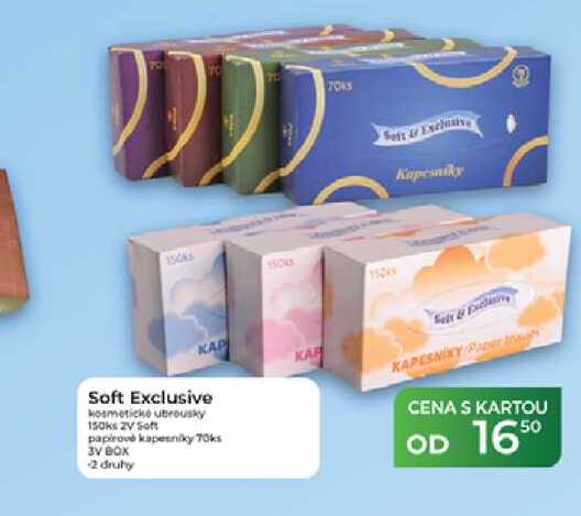 Soft Exclusive kosmetické ubrousky 150ks