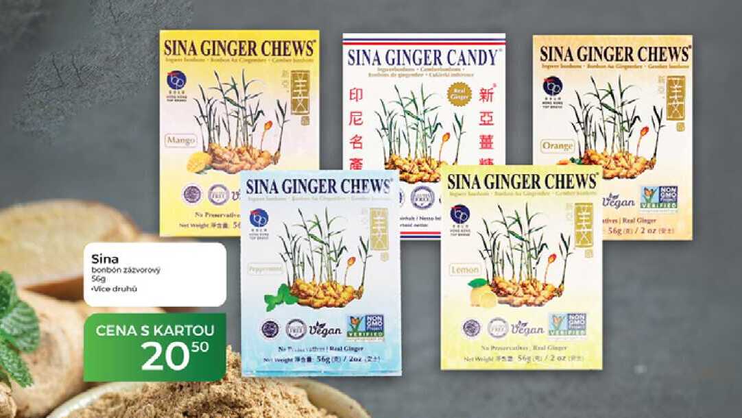 Sina bonbon zázvorový 56g