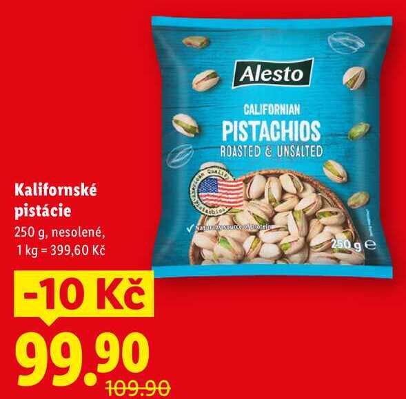 Kalifornské pistácie, 250 g