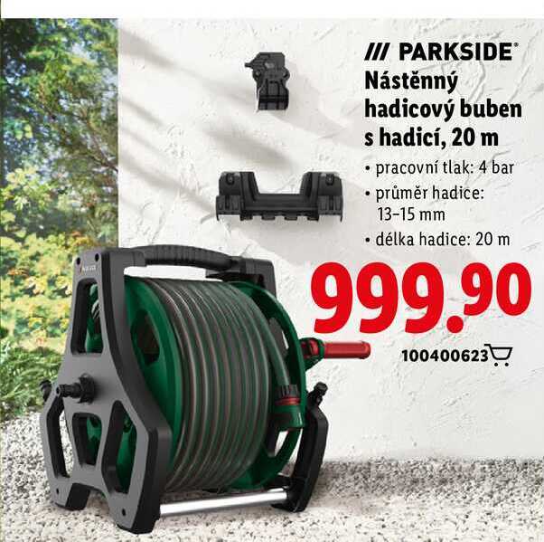 PARKSIDE Nástěnný hadicový buben s hadicí, 20 m 