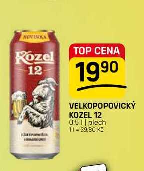 VELKOPOPOVICKÝ KOZEL 12 0,5, plech