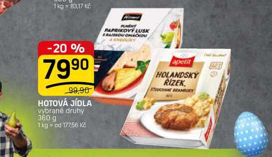 HOTOVÁ JÍDLA vybrané druhy 360 g