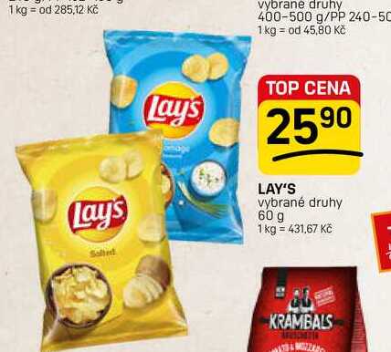 LAY'S vybrané druhy 60 g