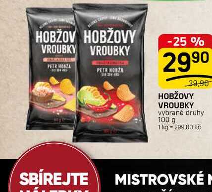 HOBŽOVY VROUBKY vybrané druhy 100 g