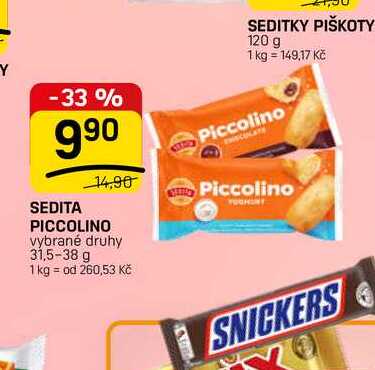 SEDITA PICCOLINO vybrané druhy 31,5-38 g
