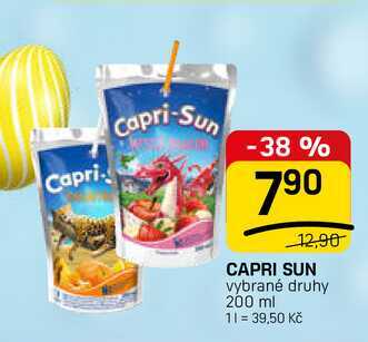 CAPRI SUN vybrané druhy 200 ml