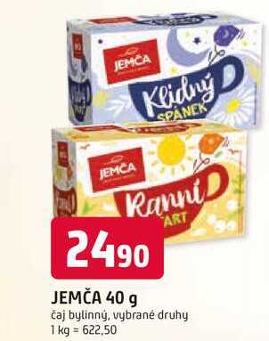 JEMČA 40 g ART čaj bylinný, vybrané druhy 