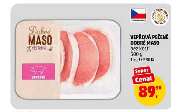 VEPŘOVÁ PEČENĚ DOBRÉ MASO, 500 g