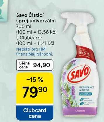 Savo Čisticí sprej univerzální, 700 ml 