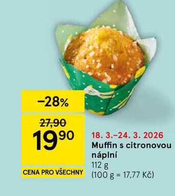 Muffin s citronovou náplní, 112 g  