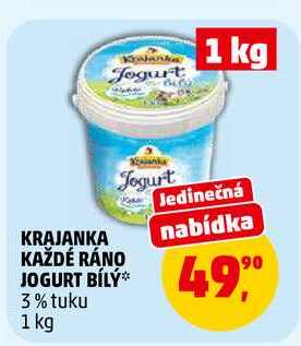 KRAJANKA KAŽDÉ RÁNO JOGURT BÍLÝ, 1 kg