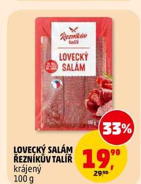 LOVECKÝ SALÁM ŘEZNÍKŮV TALÍŘ, 100 g