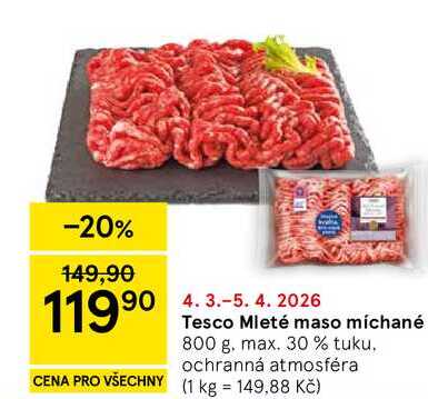 Tesco Mleté maso míchané, 800 g