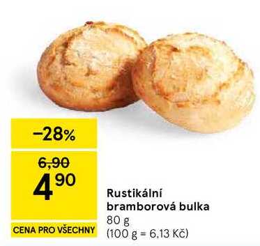 Rustikální bramborová bulka, 80 g 