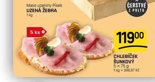 CHLEBÍČEK ŠUNKOVÝ 5 x 75 g 