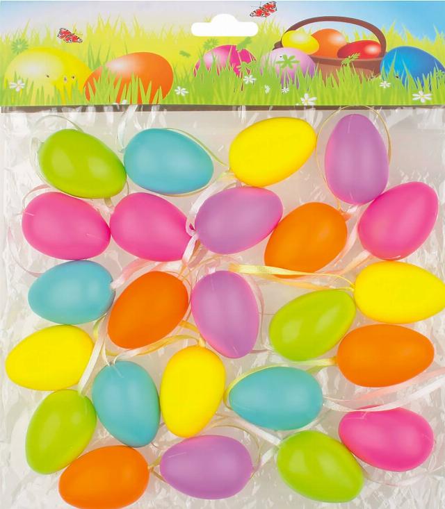 Vajička plastová 24 ks