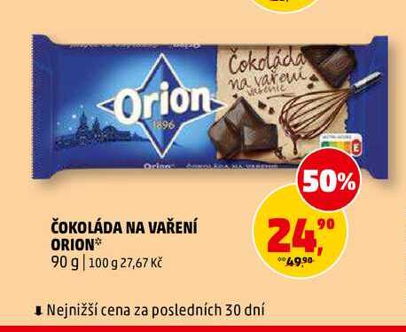 ČOKOLÁDA NA VAŘENÍ ORION, 90 g 