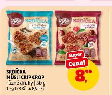 SRDÍČKA MÜSLI CRIP CROP, 50 g 