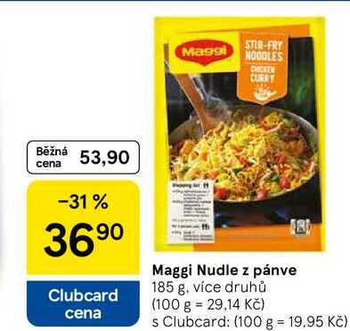 Maggi Nudle z pánve, 185 g, více druhů 