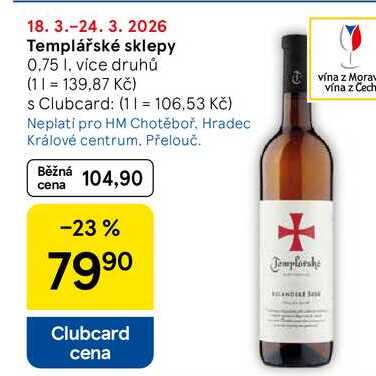 Templářské sklepy, 0.75 l