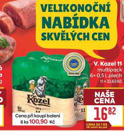 V. Kozel 11 multipack 6x 0,51, plech